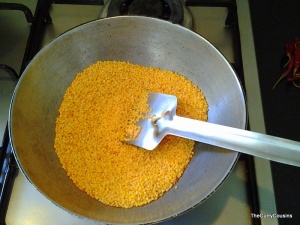 Dry roast the moong dal
