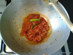 The masala is ready when it releases the oil 